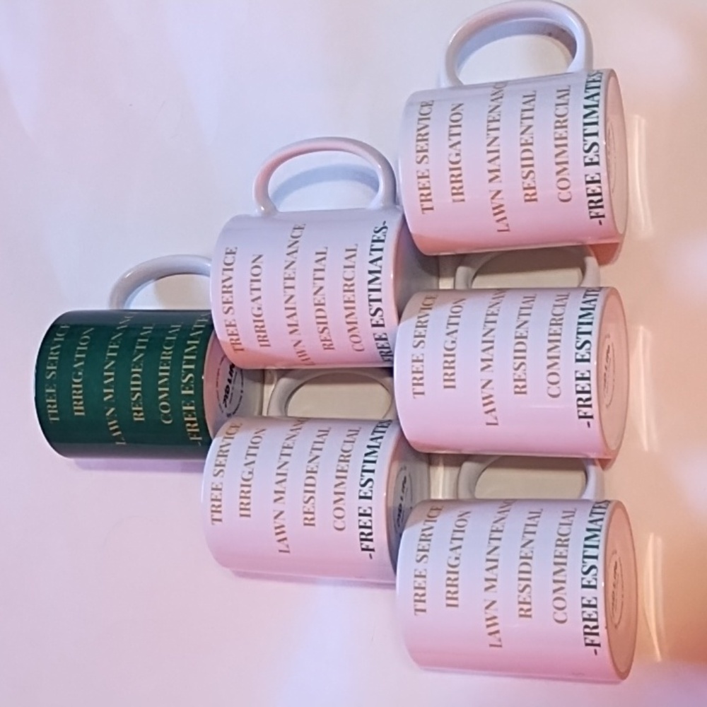 New Green and White Promotional Mugs (Set Of 6) - Picture 2 of 4
